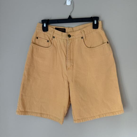vintage eddie bauer creamy orange high rise denim shorts size 10 - Picture 1 of 5